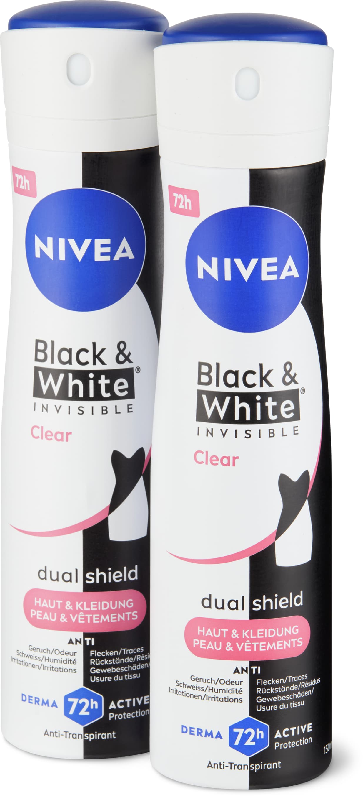 Nivea Déo spray Invisible for Black & White Clear 2x150ml